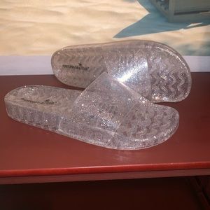 Glitter Clear Sandals
